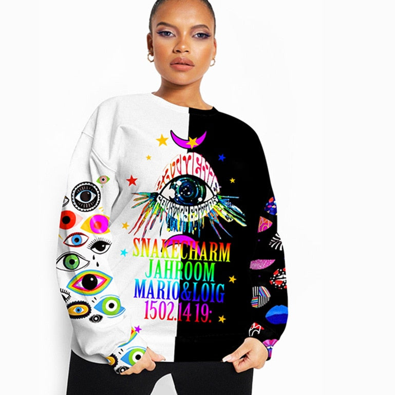 Women's Vintage Colorful Mix Sweatshirts