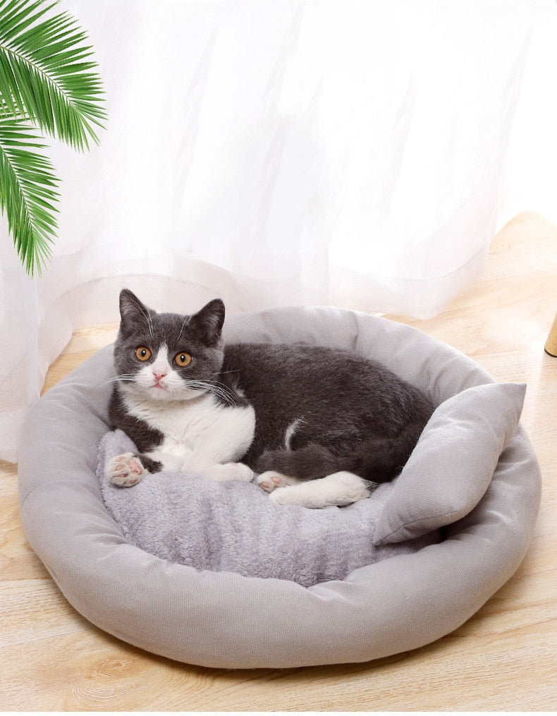 Cats Removable Soft Velvet Bed