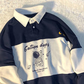 Barbearia Est. 1946 Polo Collar Winter Sweatshirt For Women – Thekittenpark