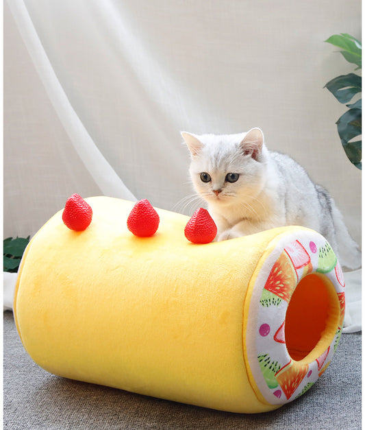 Cat Cute Strawberry Cake Bed