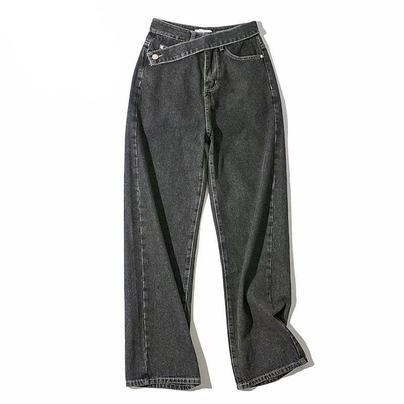Women's Straight Casual High Waist Jeans – Thekittenpark