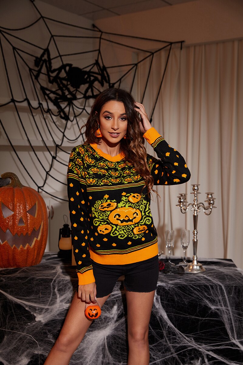 Womens hot sale halloween sweaters