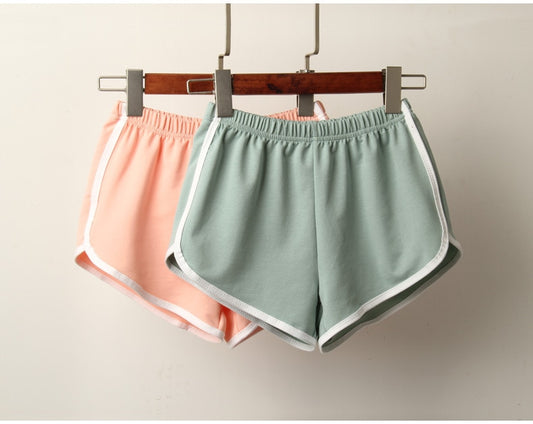 Womens Summer Skinny Elastic Waist Shorts