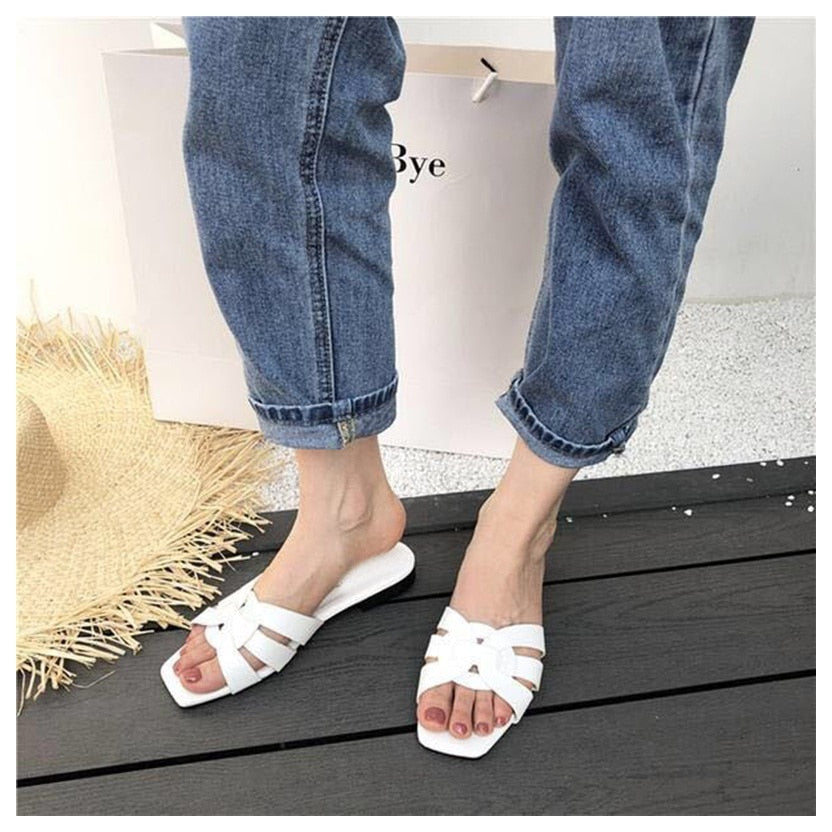 Korean Fashion Flat Women Summer Slippers