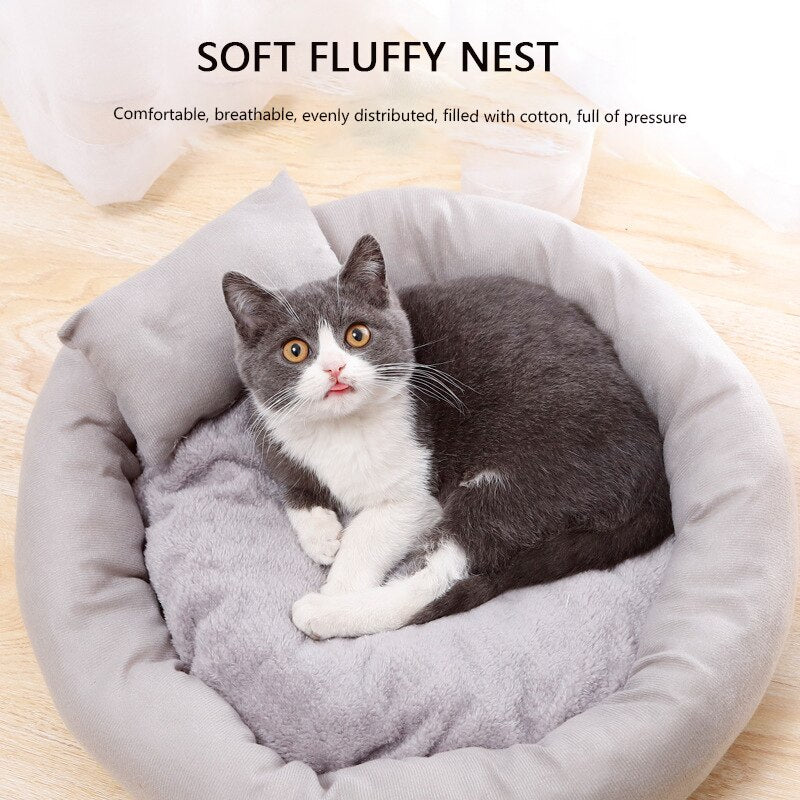 Cats Removable Soft Velvet Bed