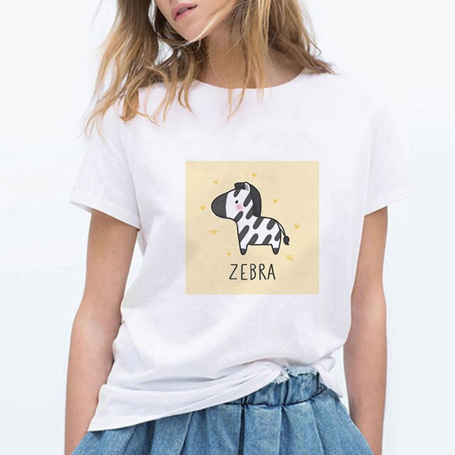 Women's Creative Basic Styles Animal Prints Summer T Shirts
