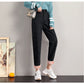 Velvet Ankle Length Cool Elegant Zipper Fly Women Pants