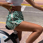 Womens Plaid Cycling Shorts
