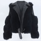 Womens Genuine Leather Furry Natural Touch Coats