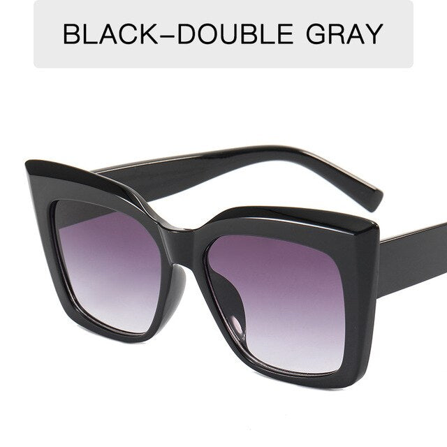 Womens Gradient Luxury Oversized Cat Eye Sunglasses