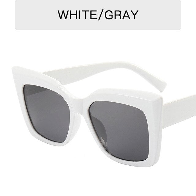 Womens Gradient Luxury Oversized Cat Eye Sunglasses