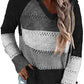 Women Hollow Out V Neck Sweaters