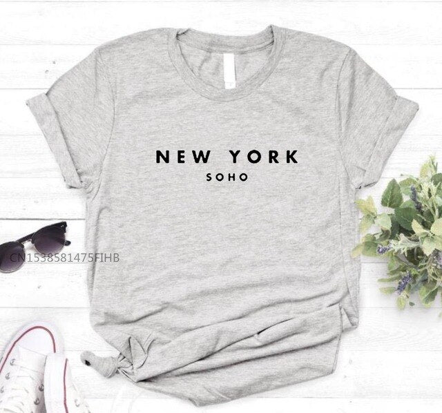 Women's New York Letter Printed T Shirts