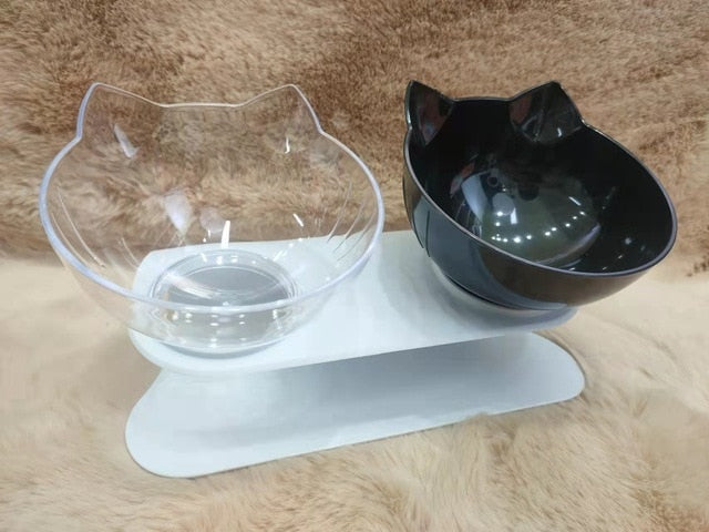 Transparent Non Slip Cat Bowls Feeder
