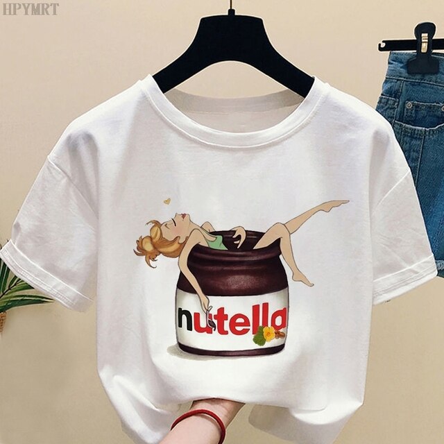 Women's Love in Nutella Funny Casual Summer T Shirts