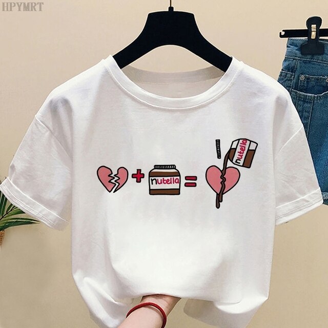 Women's Love in Nutella Funny Casual Summer T Shirts