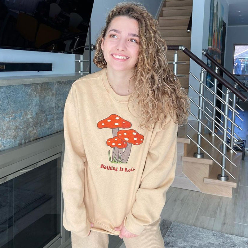 Women's Casual Mushroom Pattern Sweatshirt