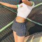 Women's Low Waisted Sporty Cargo Shorts