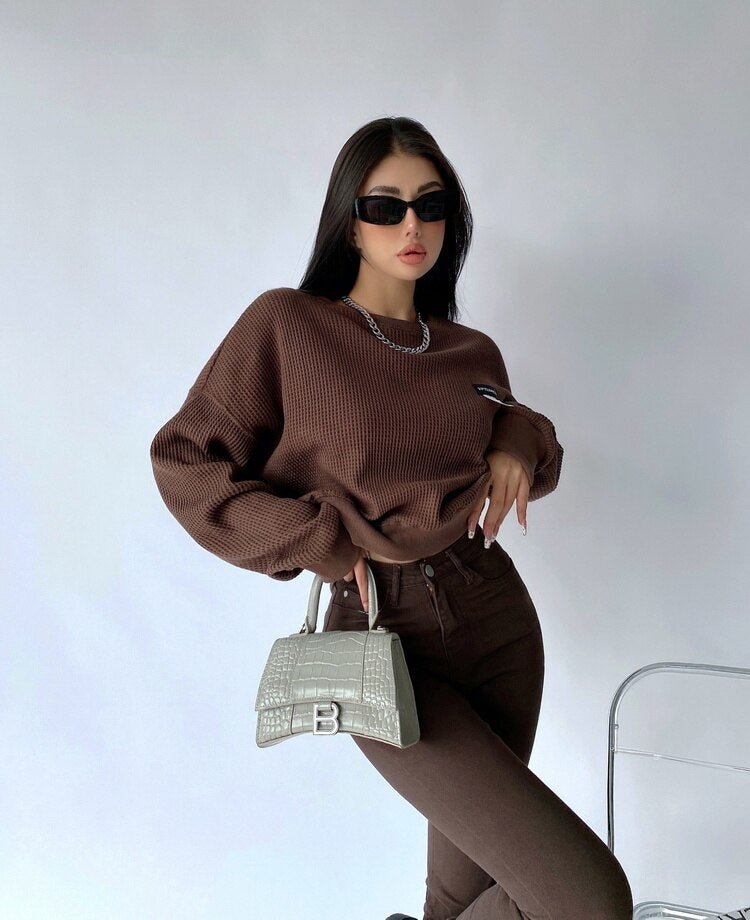Korean Fashion Basic Sweatshirts For Women