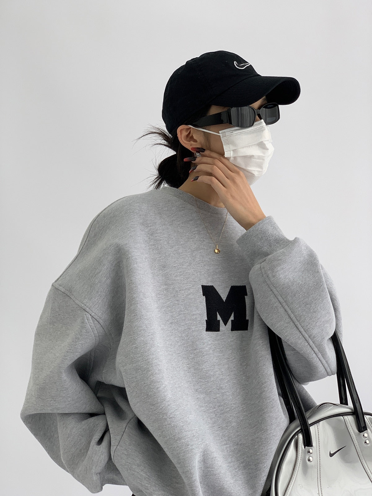 Vintage Letter Embroidery Sweatshirts For Women