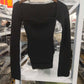 Womens Long Sleeve Square Wide Neck Thin Sweaters