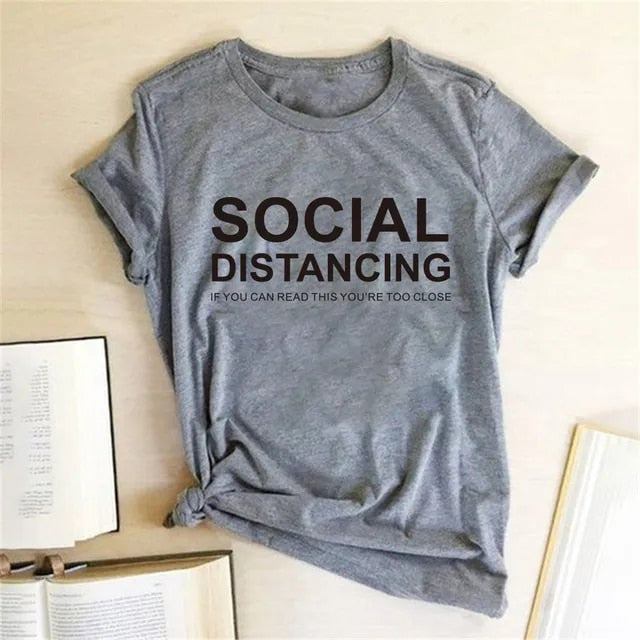 Women's Social Distancing Awareness Summer T-Shirts