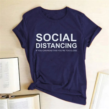 Women's Social Distancing Awareness Summer T-Shirts