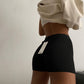 Women's Solid Knitted Shorts