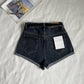 High Waist Button Fly Women Summer Denim Jean Shorts