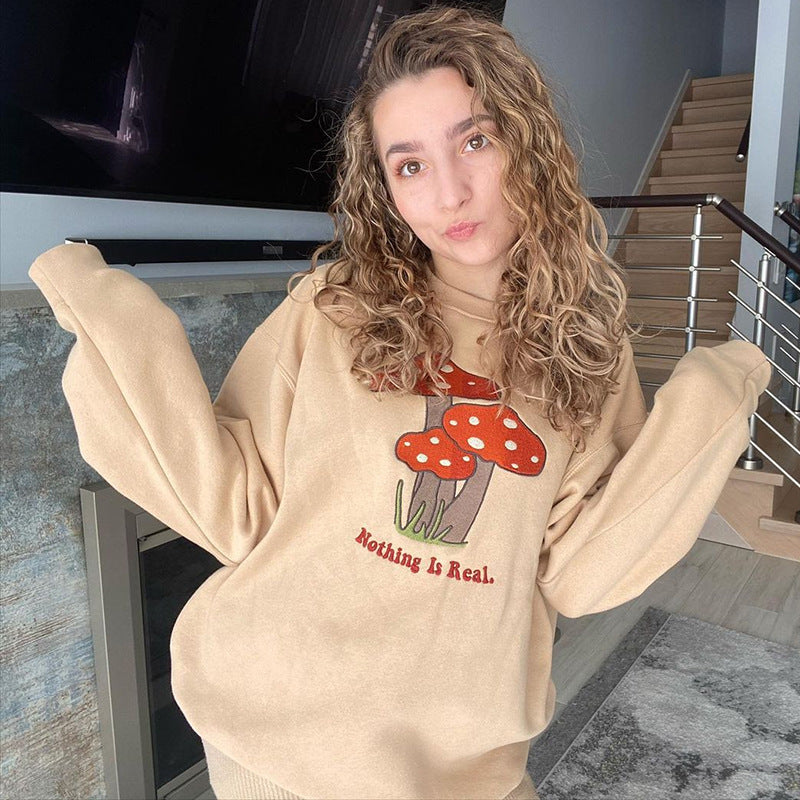 Women's Casual Mushroom Pattern Sweatshirt