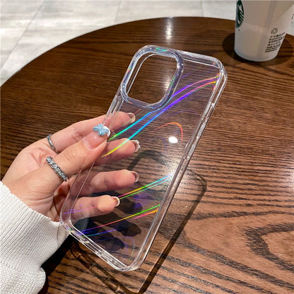 Luxury Aurora Laser Clear Case for iPhone