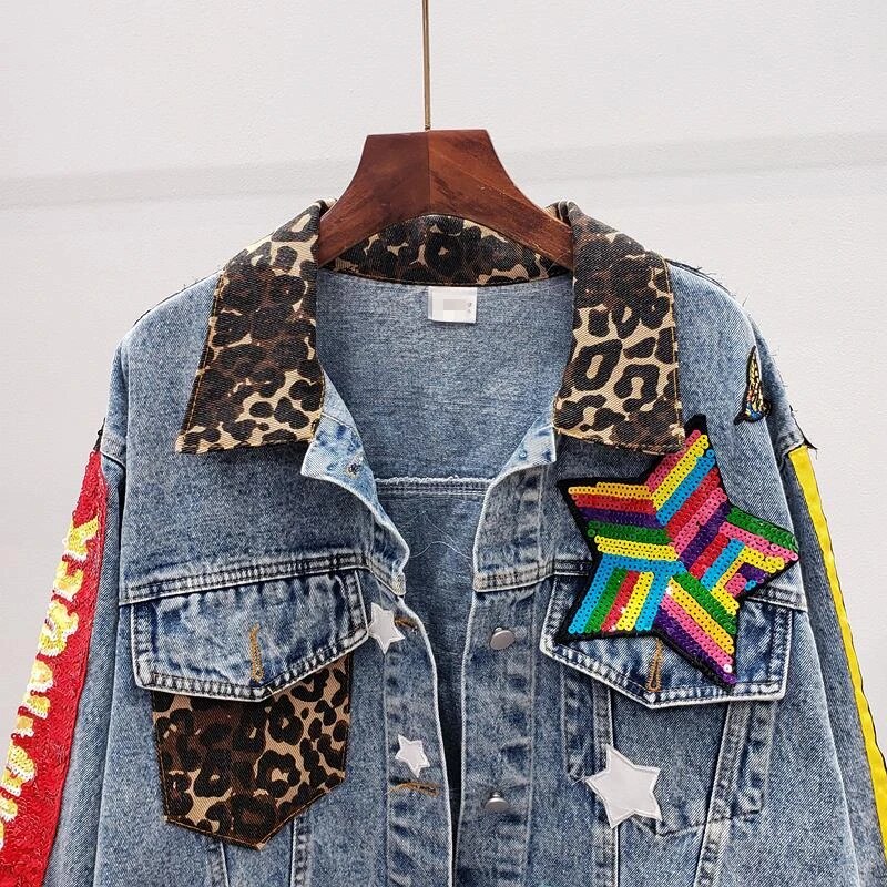 Womens Love More Party Denim Jacket
