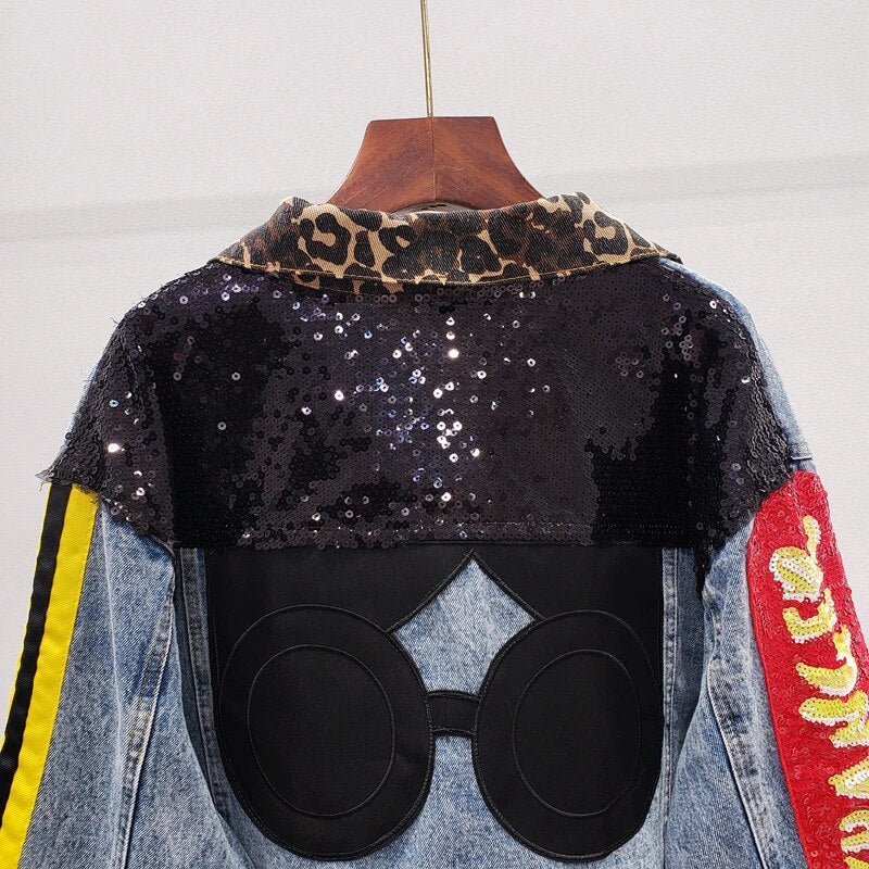 Womens Love More Party Denim Jacket