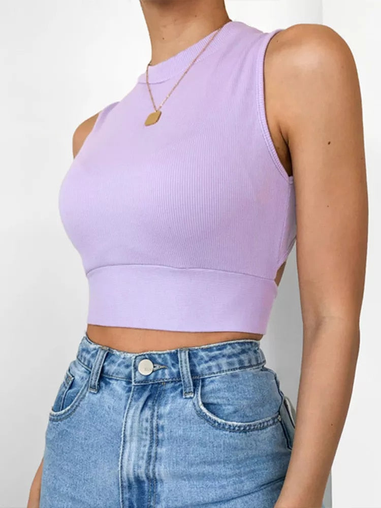 Women's Sexy Backless Slim Tops
