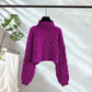 Womens Long Sleeve Knitted Crop Sweater