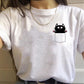 Women's Pocket Cat T Shirt