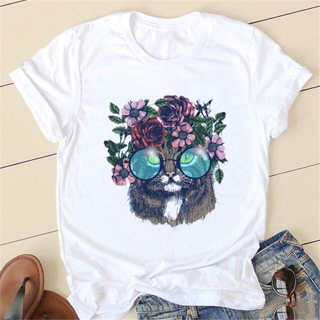 Women's Vintage Floral Printing T Shirts