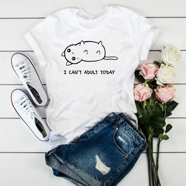 Women's Cat Overthinking and Also Hungry T Shirts