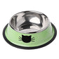 Cats Stainless Steel Cartoon Meow Print Bowl Sets