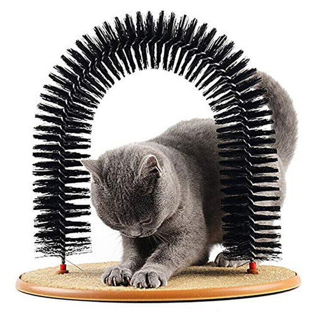 Round Fleece Base Cats Massager Arch Brush Pet Furniture Supplies