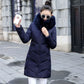 Fur Hooded Womens Warm Zipper Outwear Coat