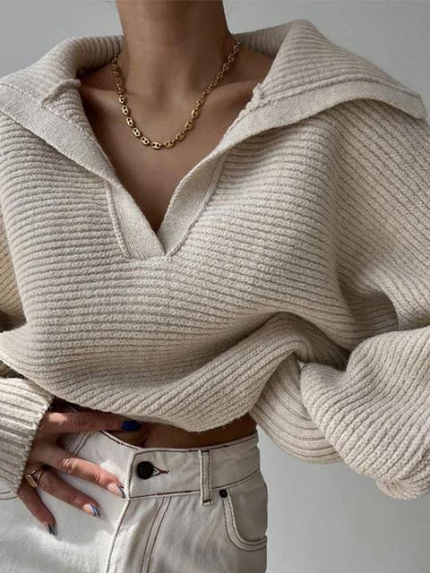 Womens Casual Loose Fit Sweater
