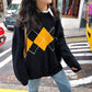 Womens New Casual Geometric Pattern Winter Sweater