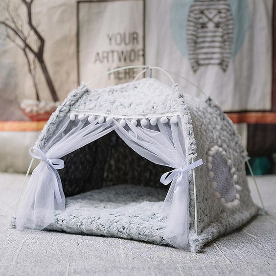Foldable Princess Cat Tent Bed