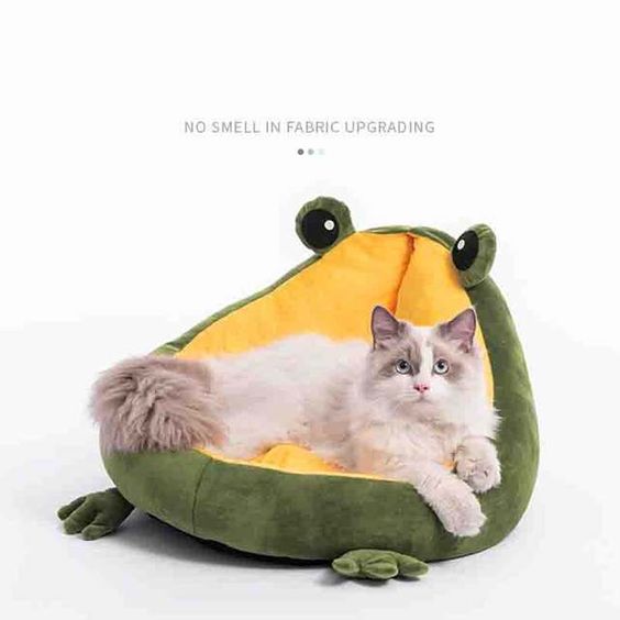 Pet Supplies Soft Frog Shape Cute Kennel Beds