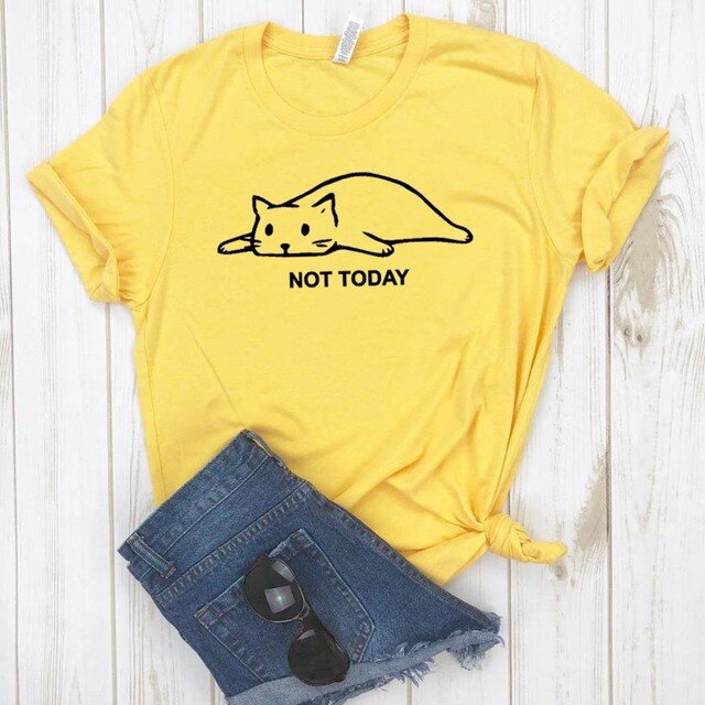 Women's Exhausted Cat T Shirt